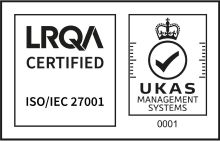 ISO/IEC 27001 LRQA認証ロゴマークとUKAS認定シンボル